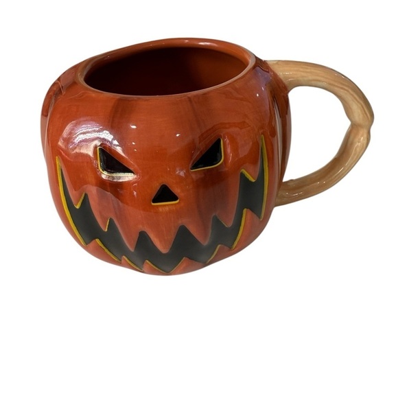 Disney Tim Burton Nightmare Before Christmas 22 ounce Jack o Lantern Pumpkin Mug - Picture 1 of 7